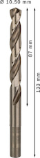 Vrták do kovu PRO Stainless Steel HSS-Co, 10,5 × 87 × 133 mm, 5 ks