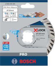 Diamantový řezací kotouč PRO Multi Material, 125 × 22,23 mm, X-Lock