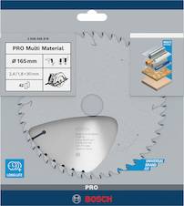 Pilový kotouč PRO Multi Material pro okružní pilu, 165 × 2,4 × 30 mm