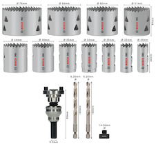 Sada děrovek PRO Multi Material, unašeč Q-Lock, 15 ks