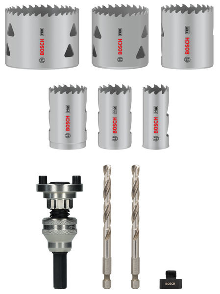 Desetidílná sada děrovek PRO Multi Material, unašeč Q-Lock