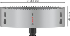 Děrovka PRO Multi Material PC Plus, 168 mm