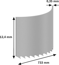 Pás PRO CB281418 pro pásovou pilu, 733 mm, 2 ks