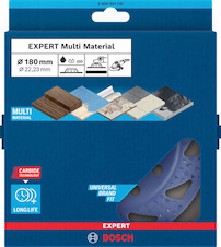 Karbidový hrncový kotouč EXPERT Multi Material, hrubý, plochý, 180 mm, 22,23 mm