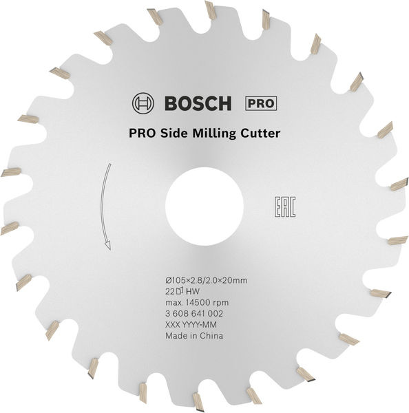 Fréza PRO Side, 105 × 20 × 2,8 mm, 22 zubů