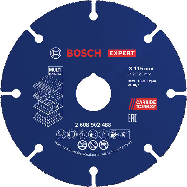 Karbidový řezací kotouč EXPERT Multi Material, 115 × 22,23 mm