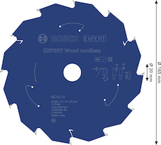 Pilový kotouč EXPERT Wood cordless, 165 × 1,5/1 × 20 mm, T12