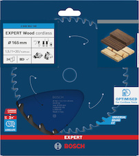 Pilový kotouč EXPERT Wood cordless, 165 × 1,5/1 × 20 mm, T24