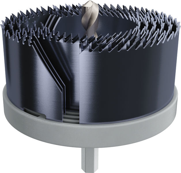 Sada děrovek s adaptérem na dřevo a sádrokarton, 46; 53; 60; 67; 74; 81 × 31 mm