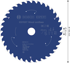 Pilový kotouč EXPERT Wood cordless, 165 × 1,5/1 × 20 mm, T36