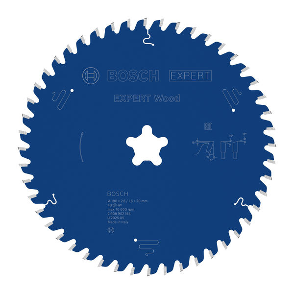Pilový kotouč EXPERT Wood, 190 × 2,6/1,6 × FF mm, T48