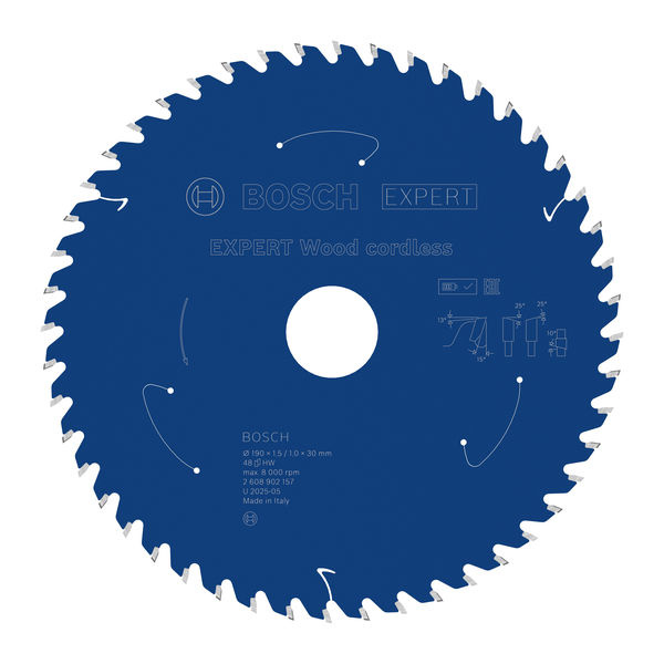 Pilový kotouč EXPERT Wood cordless, 190 × 1,5/1 × 30 mm, T48