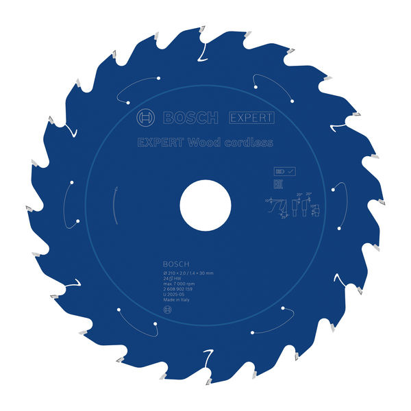 Pilový kotouč EXPERT Wood cordless, 210 × 2/1,4 × 30 mm, T24