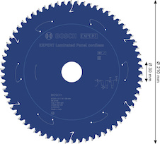 Pilový kotouč EXPERT Laminated Panel cordless, 210 × 2,1/1,4 × 30 mm, T66