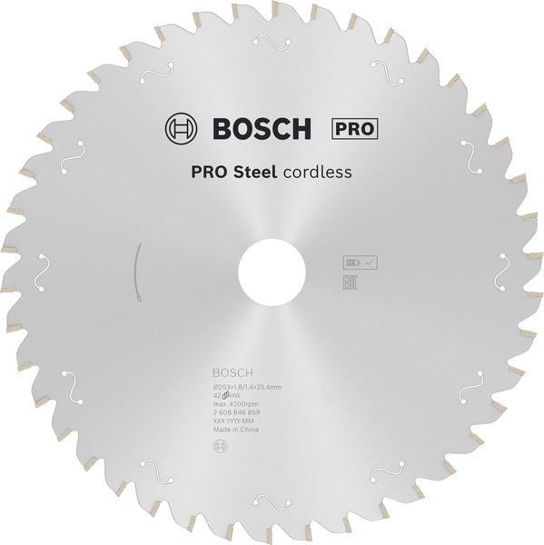 Pilový kotouč PRO Steel cordless, 203 × 1,8 × 25,4 mm