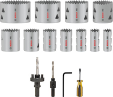 Sada děrovek PRO Multi Material, 17 ks