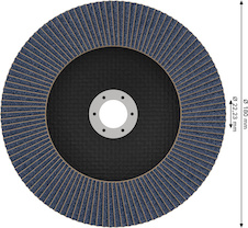 Lamelový brusný kotouč PRO X571, rovné provedení, 180 mm, G80