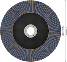 Lamelový brusný kotouč PRO X571, rovné provedení, 180 mm, G40