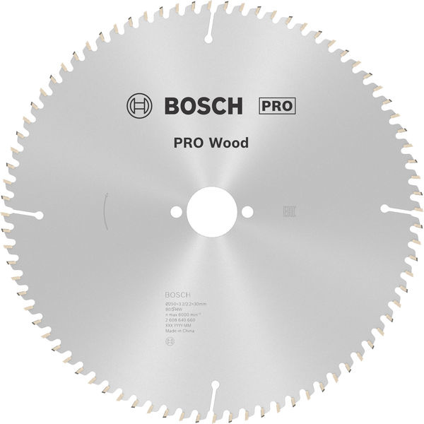 Pilový kotouč PRO Wood pro okružní pilu, 250 × 3,2 × 30 mm, T80
