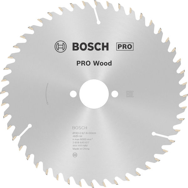Pilový kotouč PRO Wood pro okružní pilu, 190 × 2,6 × 30 mm, T48
