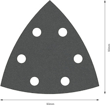 Brusný papír PRO F355, 93 mm, G320, 5 ks