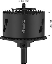 Děrovka s adaptérem a záhlubníkem na dřevo a sádrokarton, 68 × 30 mm