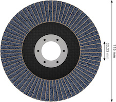 Lamelový brusný kotouč X451, 115 × 22,23 mm, G80, T29, 15 ks