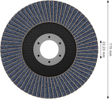 Lamelový brusný kotouč X451, 115 × 22,23 mm, G80, T27, 15 ks