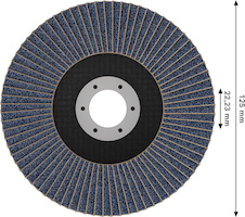 Lamelový brusný kotouč X451, 125 × 22,23 mm, G80, T29, 15 ks