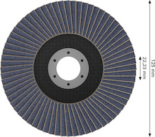 Lamelový brusný kotouč X451, 125 × 22,23 mm, G40, T27, 60 ks