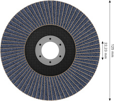 Lamelový brusný kotouč X451, 125 × 22,23 mm, G60, T27, 15 ks