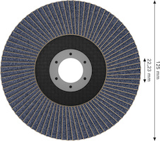 Lamelový brusný kotouč X451, 125 × 22,23 mm, G120, T27, 60 ks