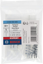 Pružina pro děrovku s adaptérem EXPERT Sheet Metal, Ø 14-19, 5 ks; Ø 20-120 mm, 5 ks