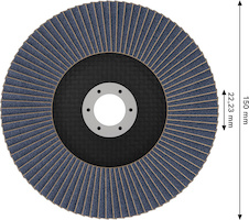 Lamelový brusný kotouč X451, 150 × 22,23 mm, G40, T29, 15 ks