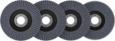 Sada lamelových brusných kotoučů X451, 115 × 22,23 mm, G40; 60; 80; 120, T27, 60 ks