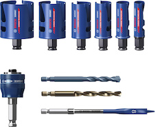 Sada děrovek EXPERT Construction Material Power Change Plus, 20; 25; 32; 38; 51; 64 × 60 mm, 10 ks