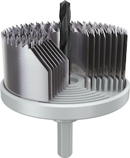 Sada děrovek s adaptérem na dřevo a sádrokarton, 25; 32; 38; 44; 51; 57; 63; 68 × 28 mm