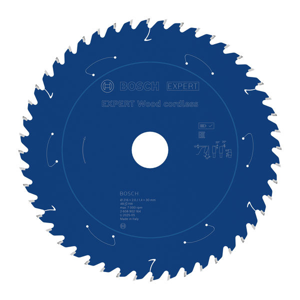 Pilový kotouč EXPERT Wood cordless, 216 × 2/1,4 × 30 mm, T48