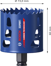 Děrovka EXPERT Multi Material pro Power Change Plus, 73 × 60 mm