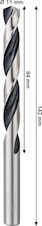 Vrták do kovu Metal HSS, 11 × 94 × 142 mm, stopka CYL