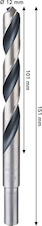 Vrták do kovu Metal HSS, 12 × 101 × 151 mm, zúžená stopka CYL