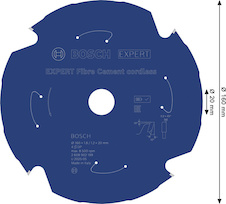 Pilový kotouč EXPERT Fibre Cement cordless, 160 × 1,8/1,2 × 20 mm, T4