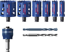 Sada děrovek EXPERT Multi Material Power Change Plus, 22; 25; 35; 51; 60; 68 × 60 mm, 9 ks