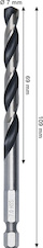Vrták do kovu Metal HSS, 7 × 69 × 109 mm, zúžená stopka HEX ¼"