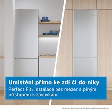 Serie 4, Volně stojící chladnička s mrazničkou dole, 203 x 70 cm, nerez - 29692176_FHI_BO_CL_PerfectFit_cs-CZ