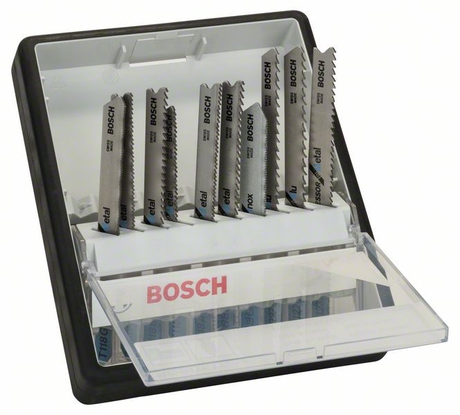 Bosch 10dílná sada pilových plátků Robust Line Metal Expert, se stopkou T