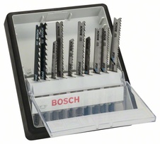 Bosch 10dílná souprava pilových plátků do kmitacích pil, robustní řady na dřevo a kov, se stopkou T, Robust Line Wood and Metal