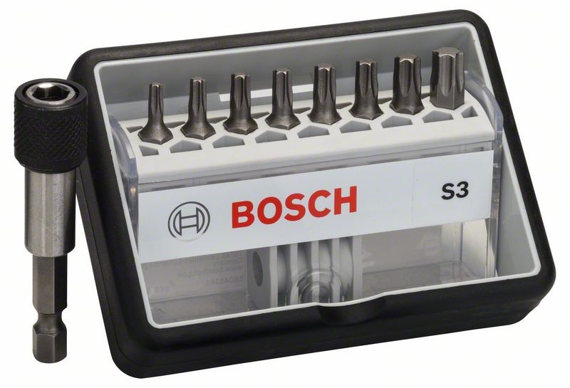 Bosch (8+1)dílná sada šroubovacích bitů Robust Line, S Extra-Hart