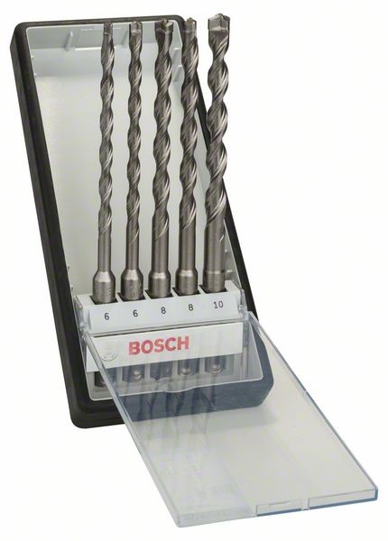 Bosch 5dílná sada vrtáků do kladiv Robust Line SDS-plus-7- 6,6,8,8,10