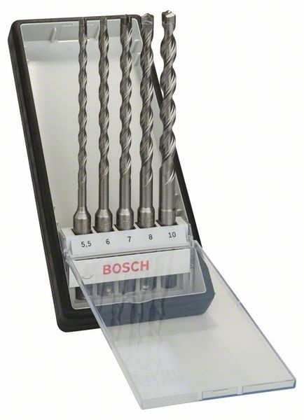 Bosch 5dílná sada vrtáků do kladiv Robust Line SDS-plus-7 - 5,5,6,7,8,10